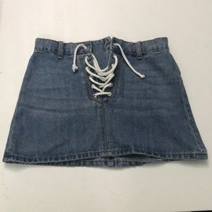 Blue mini skirt